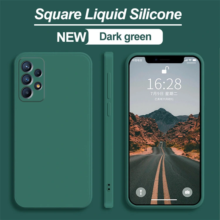 Anti-Drop Square Liquid Silicone Mobile Phone Case for Samsung Galaxy A52 5g/Samsung Galaxy A32 5g/A12 5g