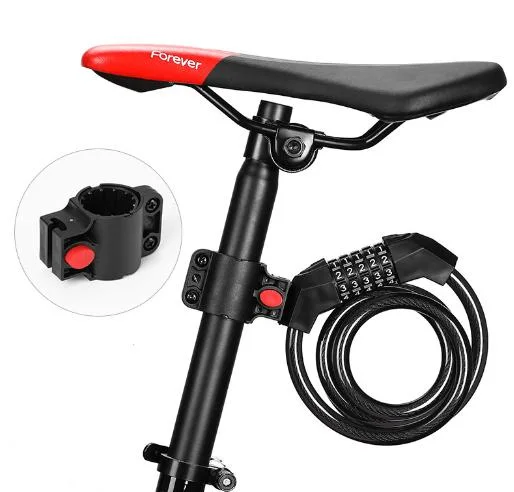 A China uma pureza elevada Aluguer Anti-Theft Combinação Anti-Skid Bloquear Mountain Bike Bike bateria elétrica carro trava do cabo de bloqueio de combinação de bicicletas Universal Lock