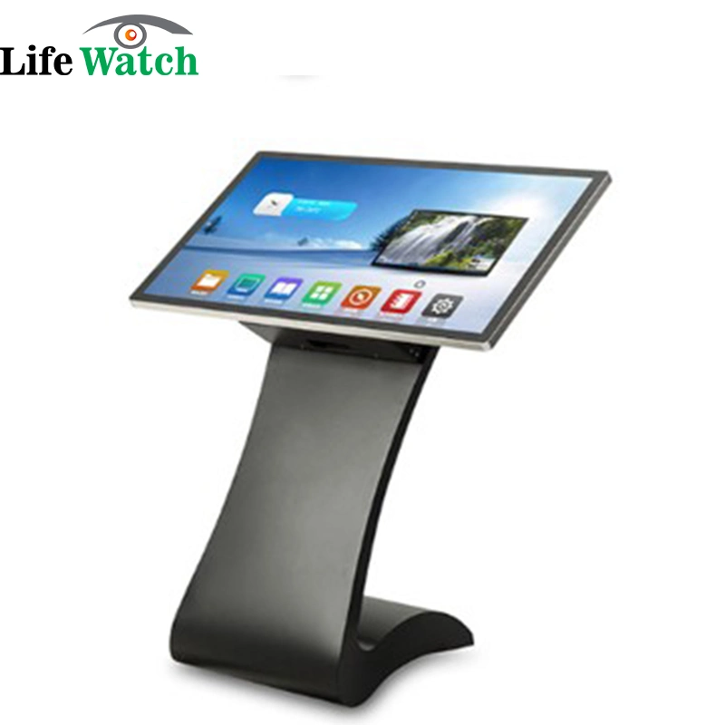 43-Inch Android or Windows System S Type LCD Interactive Touch Digital Signage Kiosk with Qr Scanner NFC Module Built-in Camera