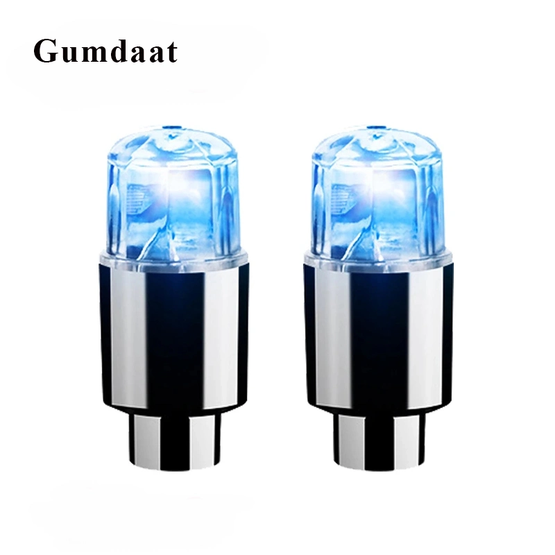 Gumdaat 2PCS Tire Cap Lights Tire Lights Color LED Flash Tyre Wheel Cap Light Smart Sensors for Cars Bikes Motorcycles