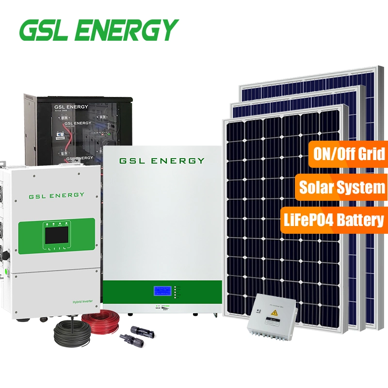 Gsl energía fuera de rejilla de Energía Solar System 5kw 10kw a 15 kw a 20kw de energía solar Inicio Sistema de iluminación LED Acondicionador de aire