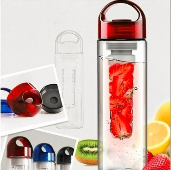 Customized Clear PC Plastic Fruit Fusion Water Bottle