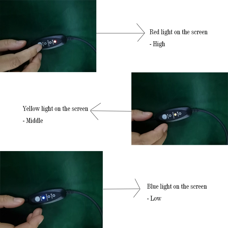 Ventilador de refrigeración de 5V El cable de conexión 3 Interruptor de ajuste de la marcha (1*2*DC Adaptador USB Cables de conexión)