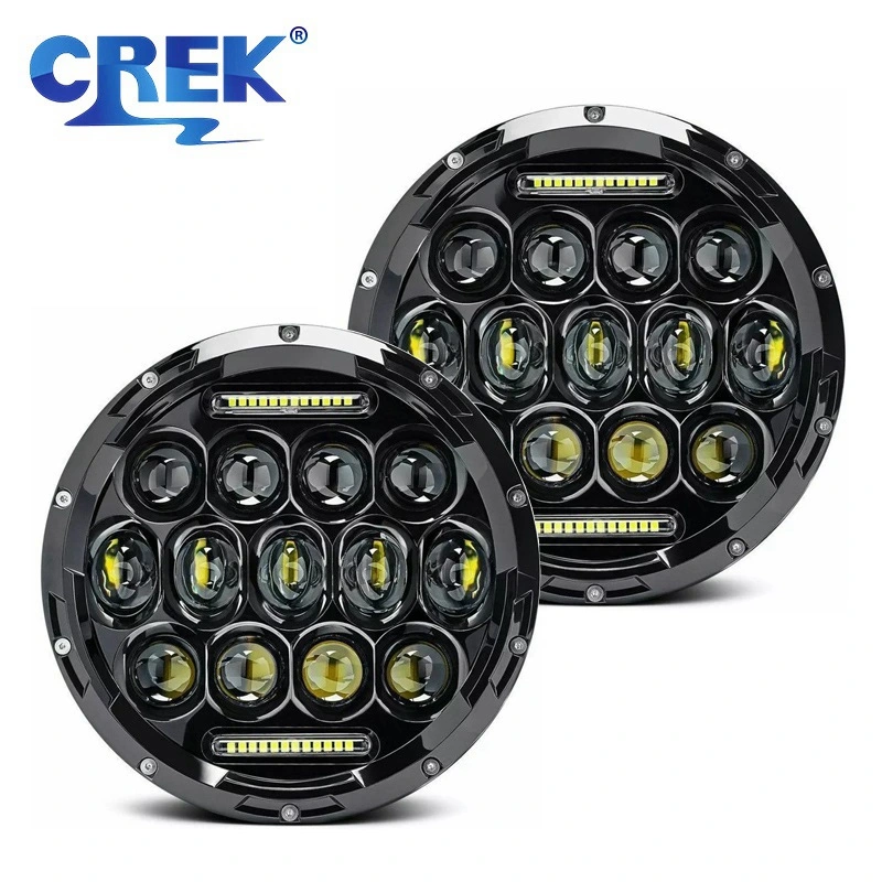 7 Inch 75W High Low Beam Headlight Round LED Headlamp for Jeep