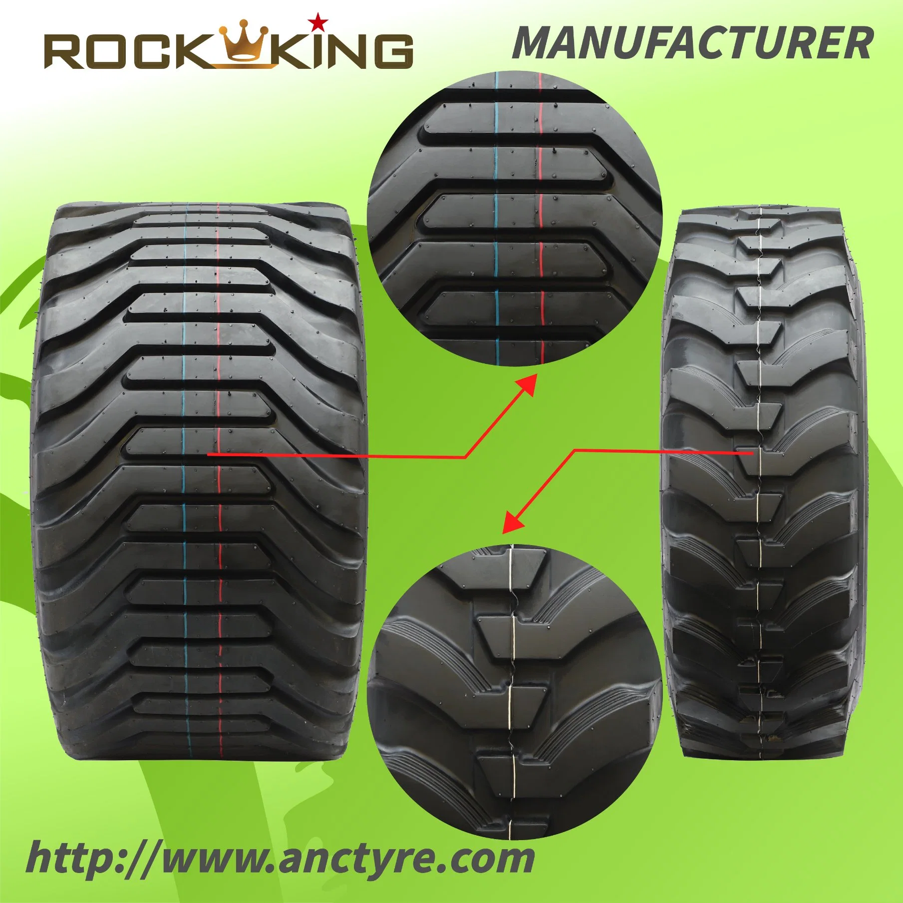 Rock King A206 600/45-26.5 Agriculture Tire Factory tractor Farm Grass Máquina pneu pneu pneu agr pneu de colheita