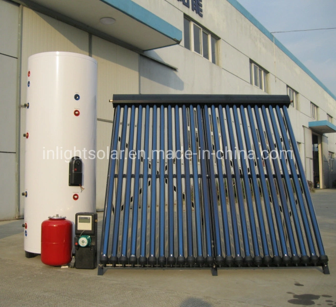 Antifreezing Split Heat Pipe Pressurized Solar Water Heater System with Double Coil or Single Coil OEM Customizable 100L 150L 200L 300L 400L 500L 600L 700L 800L