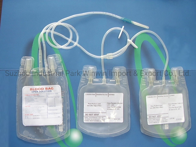 Disposable PVC Blood Bag with Needle for Blood Tranfusion