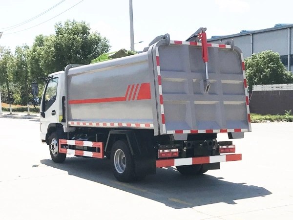 Original Factory JAC Brand New Gasoline Engine 7m3 Hang Barrel Side Loader Tipper Garbage Truck Price