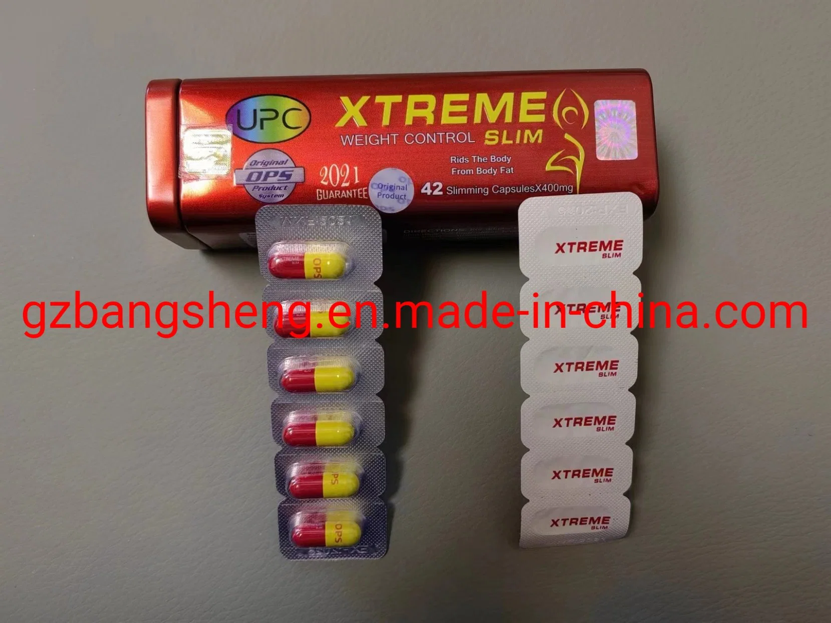 Xtreme Slim Capsules de perte de poids Capsules amincissantes Boîte longue en fer