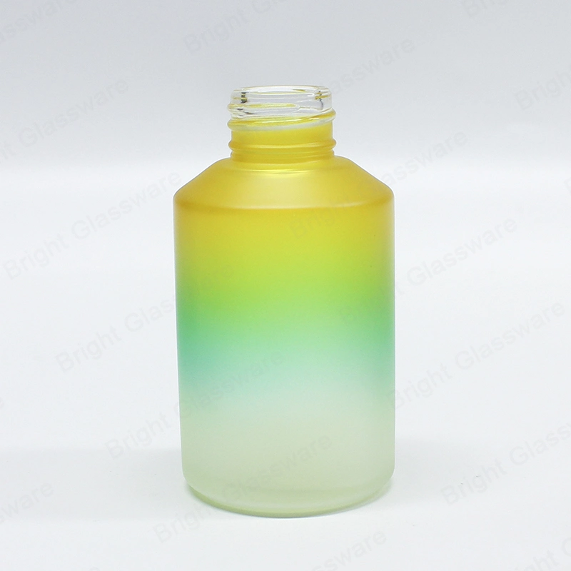 Wholesale/Supplier 120ml Slant Shoulder Gradient Color Glass Diffuser Bottle