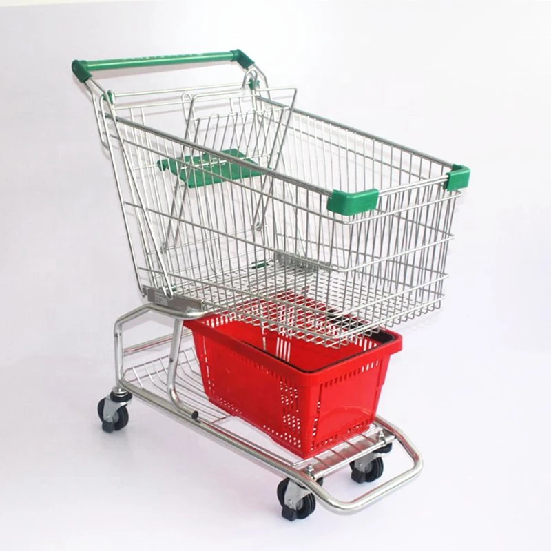 Drahtkorb Trolley Store Hand Push Basket Warenkorb/Warenkorb