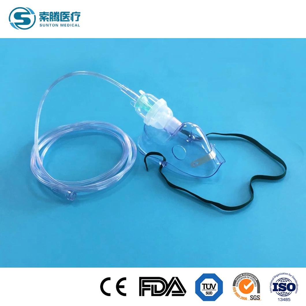 Sunton China Nebulizer Mask Factory 50*38*33 سم 100PCS/CTN Child S Nebulizer قناع الأكسجين قناع الجراحة الطبية المعتمدة من المستشفى الطبي قناع نبيزر الأكسجين