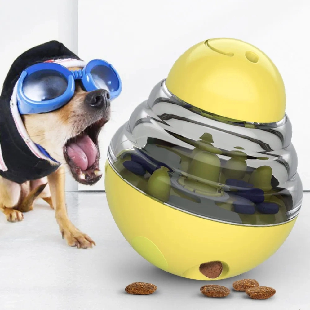 Interactive Dog Cat Food Treat Ball Bowl Toy Funny Pet Shaking Leakage Food Container Puppy Cat Slow Feed Pet Tumbler Toy