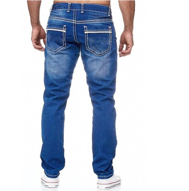 Men Denim Slim Ripped Pants Casual Leisure Men's Jeans with Hole