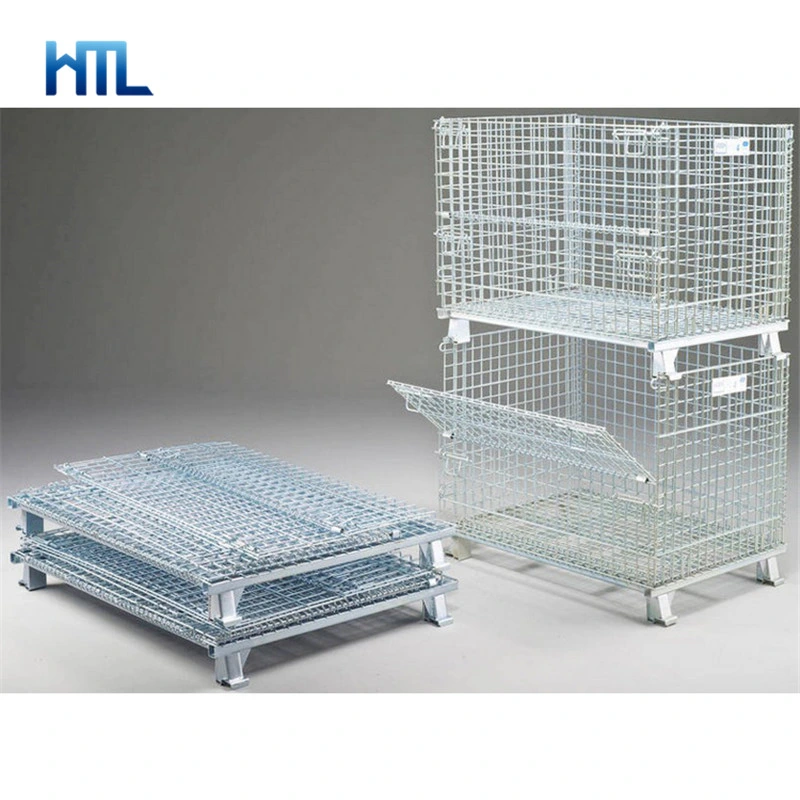 Logistic Transport Storage Stackable Foldable Welded Metal Wire Mesh Pallet