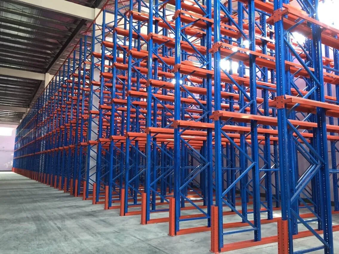 Heavy Duty ahorrar espacio en rack de la unidad de almacenamiento de palets de accionamiento del sistema de estantería