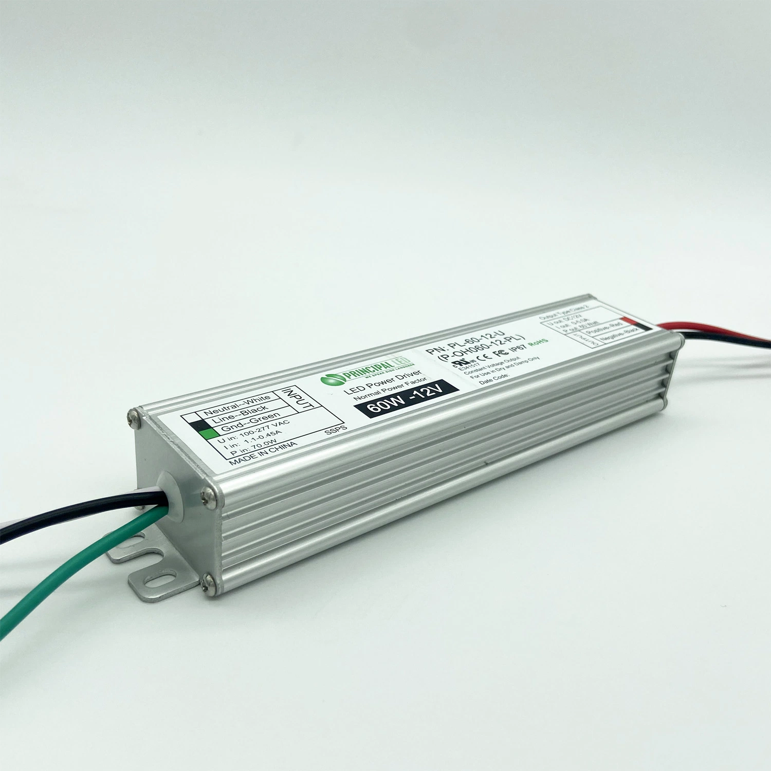 5 anos de garantia 60W 12V 5um driver de LED de entrada do adaptador de alimentação AC90-305V tensão constante para o mercado de sinal americano