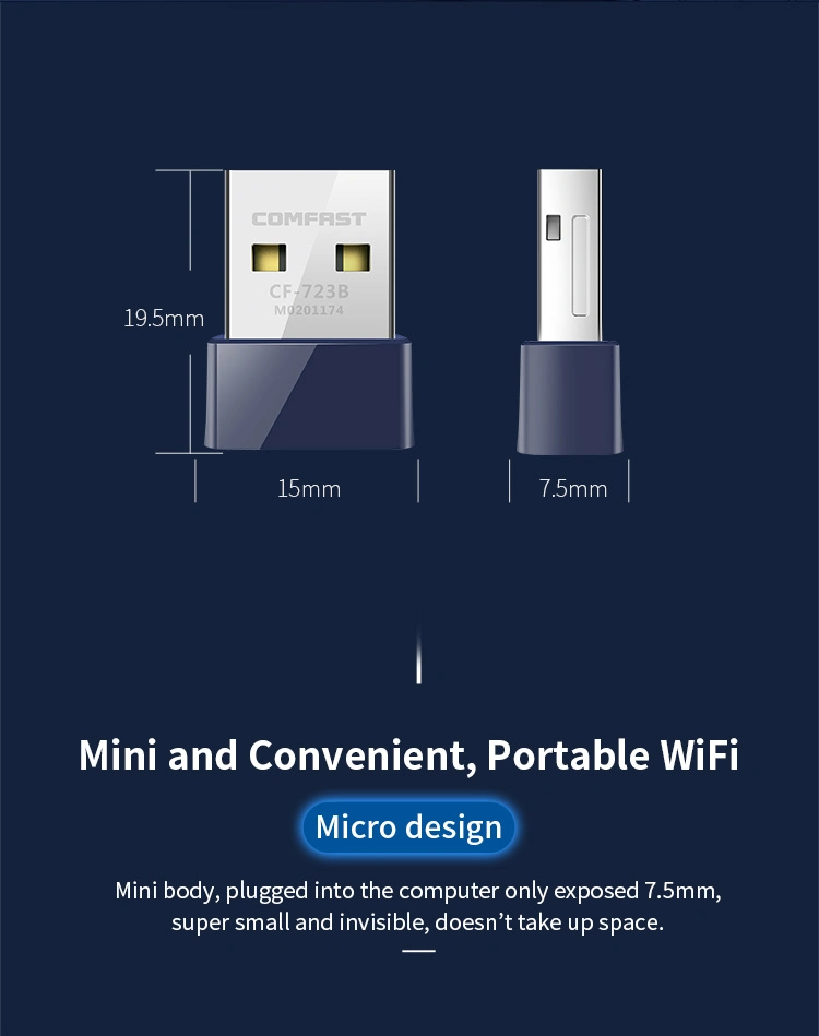 2 in 1 WiFi +Bt 4.0 WiFi Network Card Bluetooth Adapter Dongle CF-723b