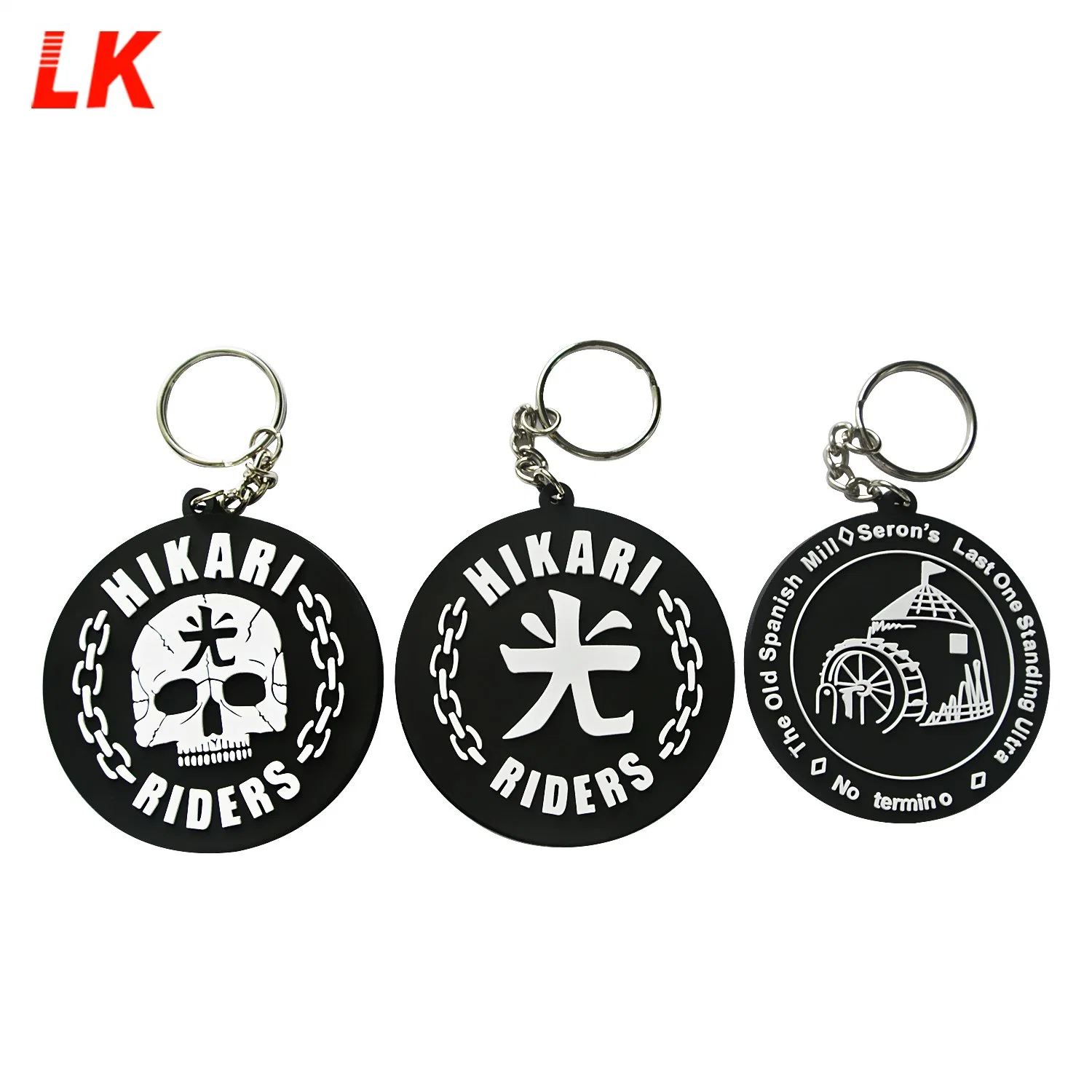 Customized High quality/High cost performance  Cheap Plastic Rubber PVC Logo Keychain with Back Card