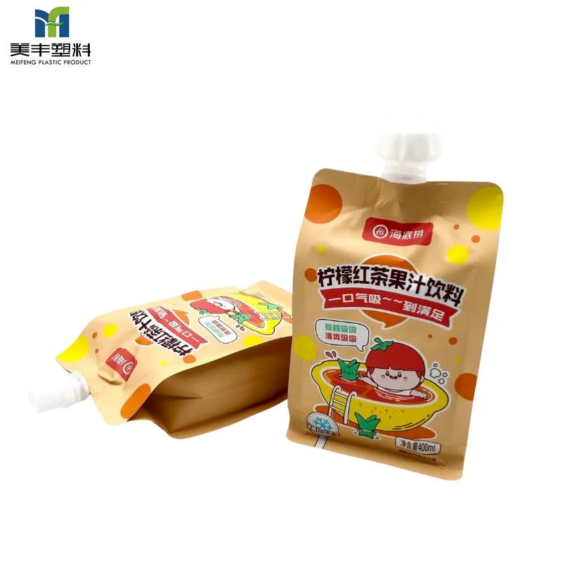 Flexible Plastic Packaging Fruit Juice Spout Puree Spout Fruit Paste Spout Fruit Pulp Spout Bag