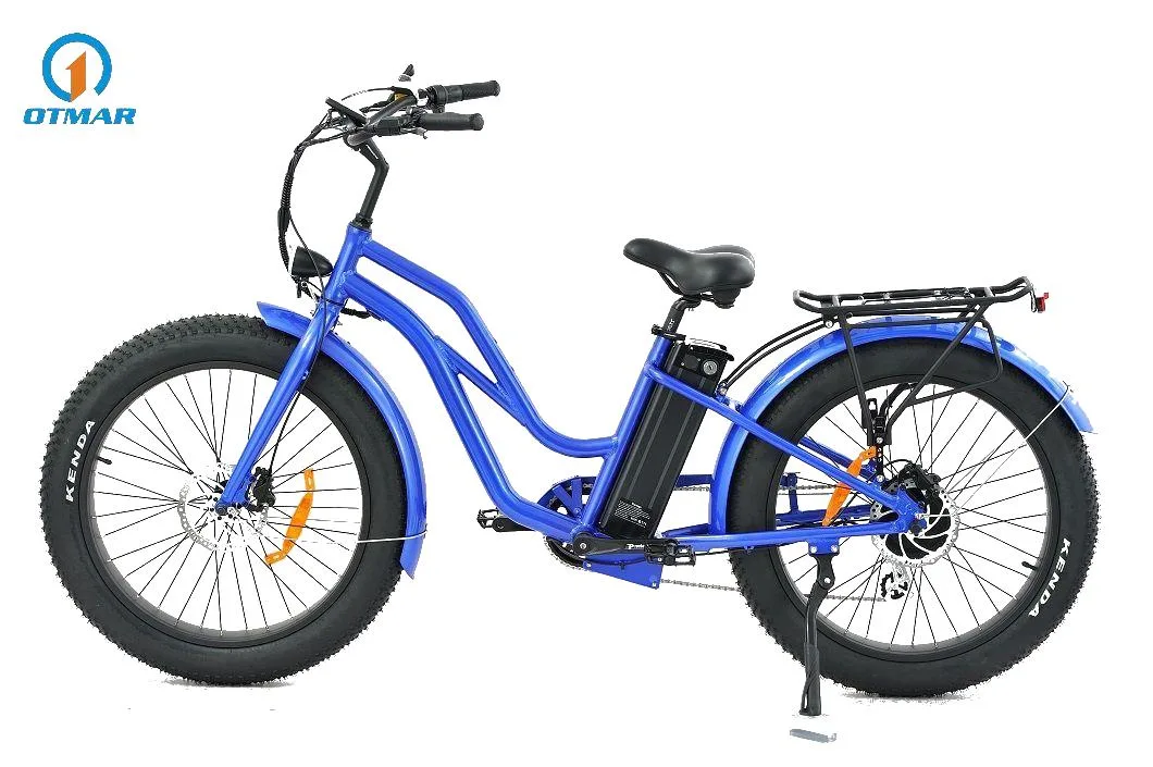 دراجة كهربائية مقاس 26 بوصة من الإطار الجبلي البدين بقدرة 750 وات محور خلفي دراجة بخارية