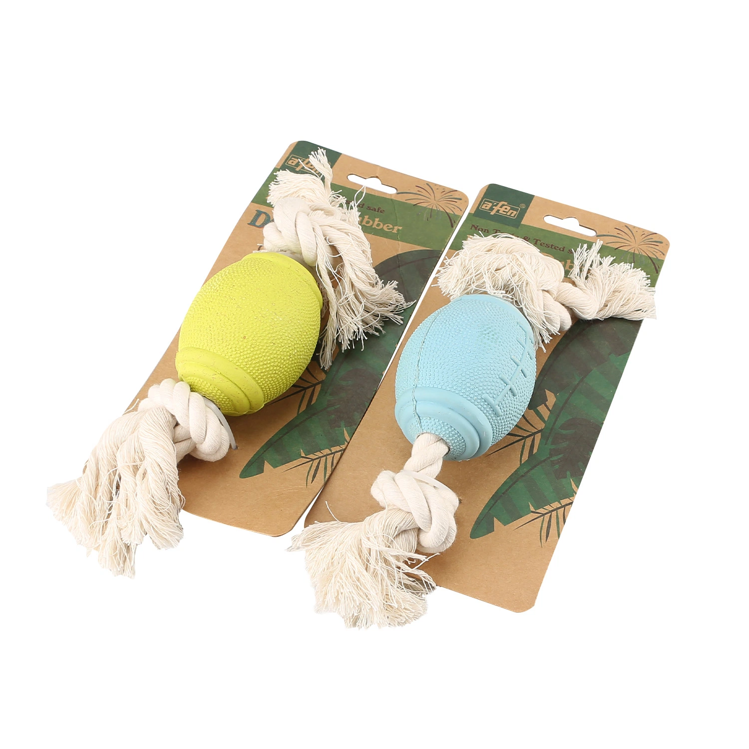 Alta qualidade Adicionar Bamboo fibra Eco ambiental cão Toy borracha Brinquedos para animais de estimação/guisado de borracha brinquedo com forma de osso Bola de Animais de Animais de Estimação com corda