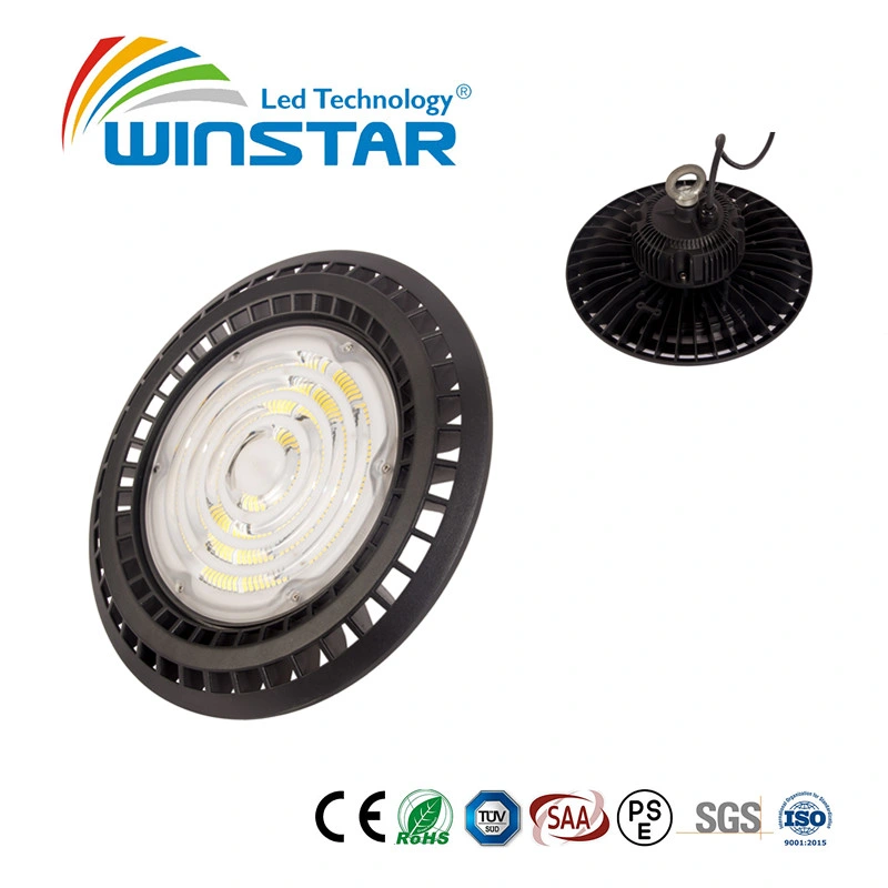 130-200lm/W 100 واط/150 واط/200 واط G5th UFO Highbay Industry Light with Motion Sensor (جهاز استشعار الحركة) للخيار