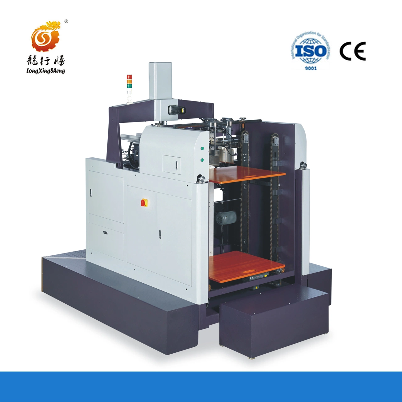 The Max Working Speed Is 60 PCS/Min, It Able to Paste Normal Rigid Box and Slant Side Box, Paste Twice for High Box Corner Pasting Machine