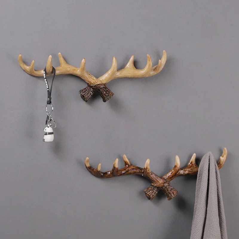 Decoration Antler Hook Deer Head Wall Hanging Key Coat Hook