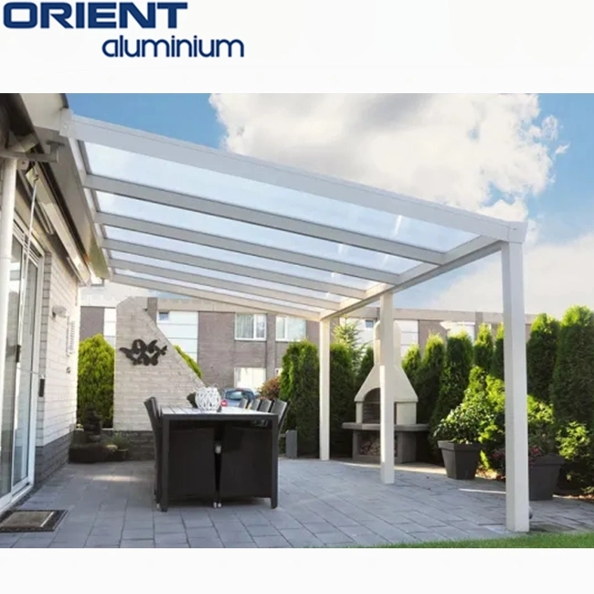 Resistente al agua barata Garden Pérgola motorizado perfiles de aluminio para la glorieta