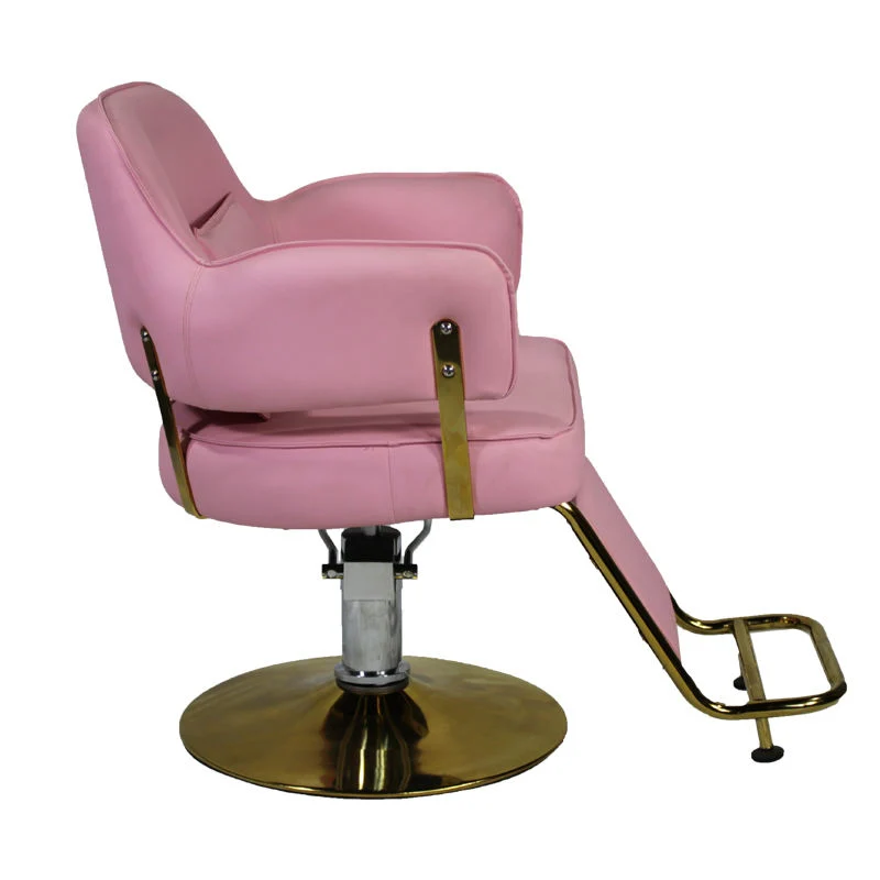 Pink Customized Stylish Furniture Salon Beauty Barber Chair Equipment