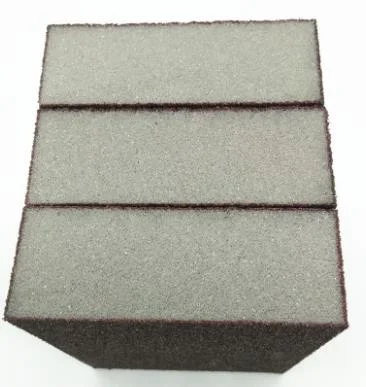 100*70*25mm Sharpness Silicon Carbide (Sic) Sander Abrasive Foam for Wood/Car/Leather/Glass