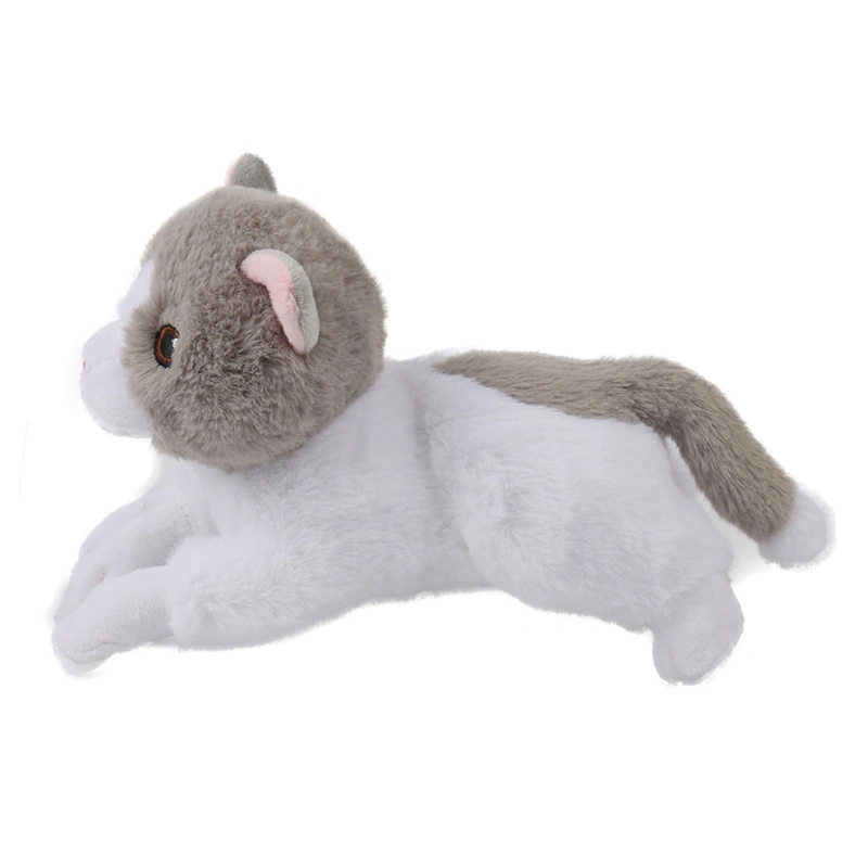 30cm Lifelike Soft Furry Plush Kitten Toy Cuddly Realistic Stuffed Cat for Sale