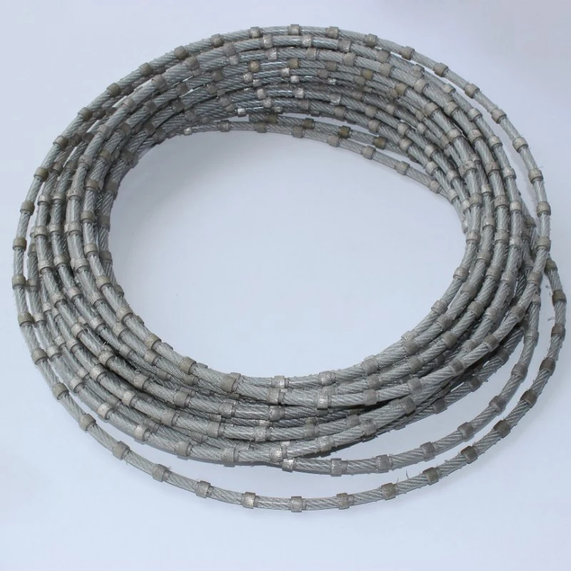 Single Plastic Diamond Wire Cutting Rope for Squaring Profiling Marble Block