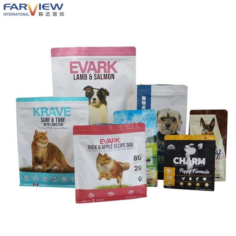 Plastic Biodegradable Zip-Lock Laminated Dog Cat Food Packaging Packing Pet