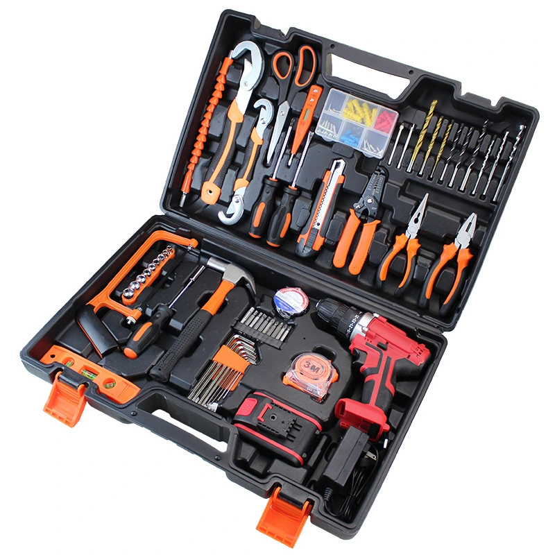 Multifunctional Portable Toolbox 21V Lithium Electric Drill Set for Home Use