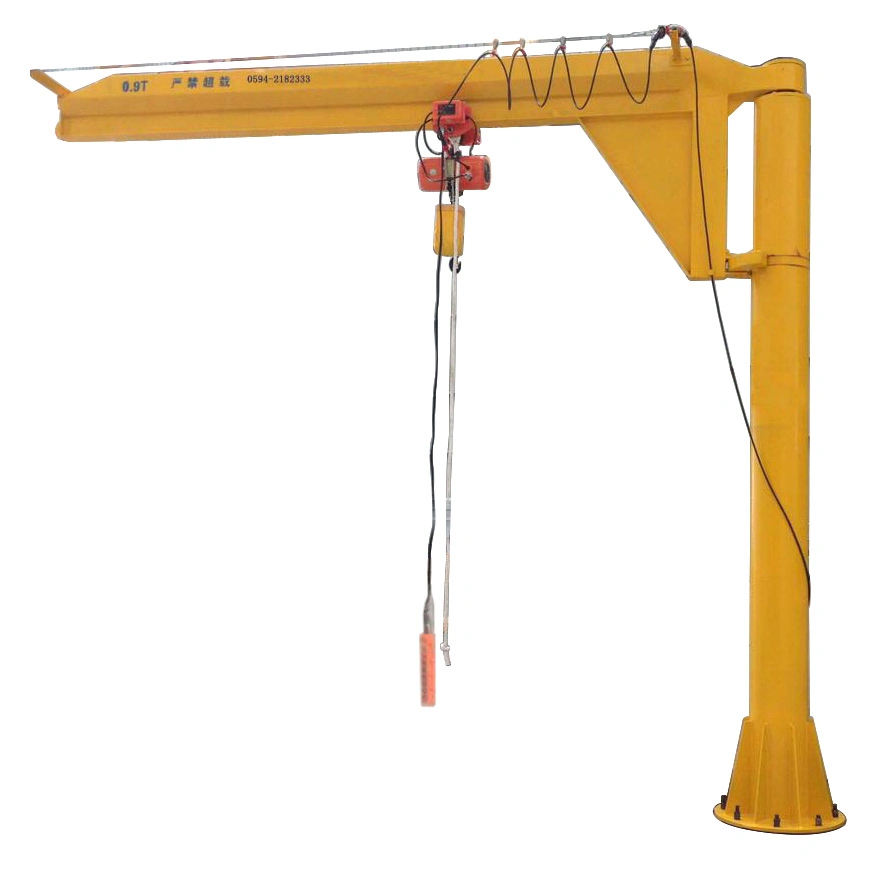 Hualong Machinery 1 Ton 2 Ton Lifting Jib Crane Free Standing Pilllar Post Mounted Slewing Jib Crane for Sale