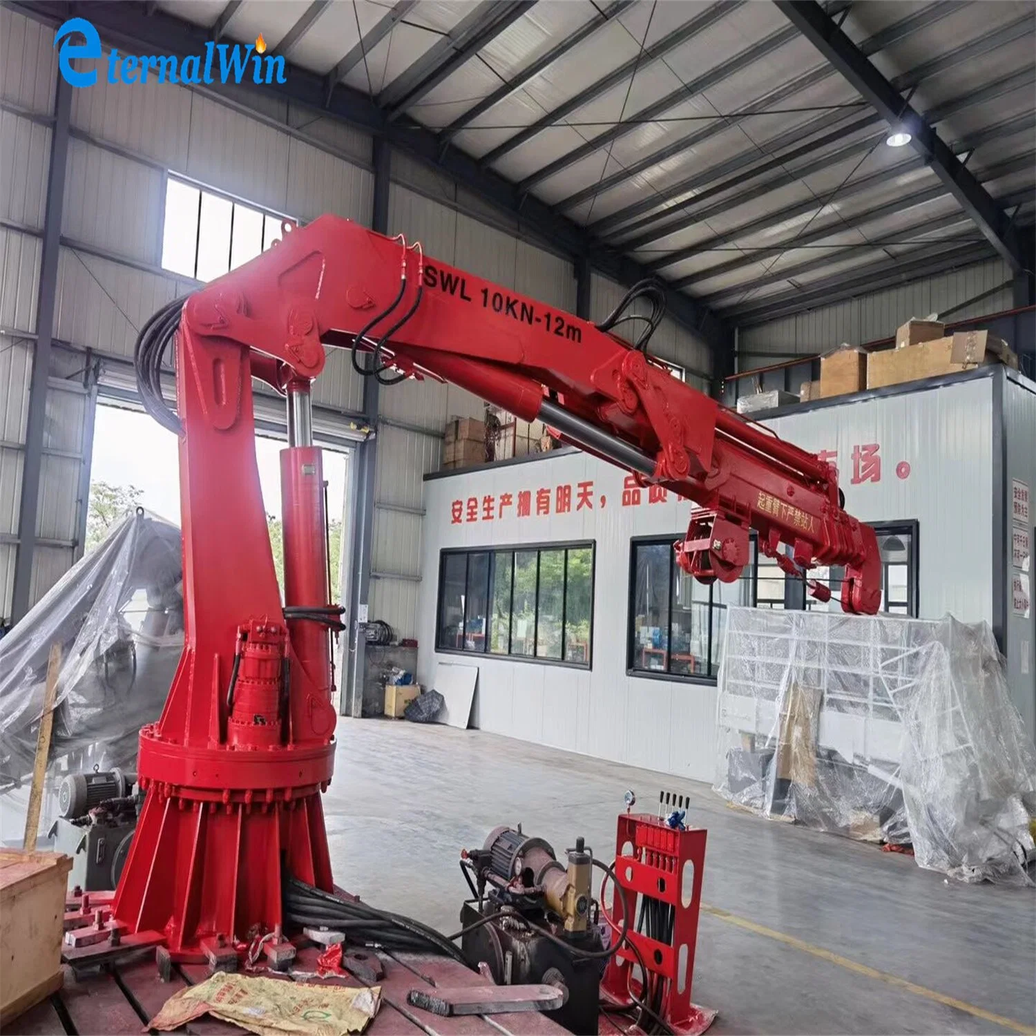 Promotional 15t Marine Ship Port Crane Electric Hydraulic Offshore Knuckle Telescopic Boom Ship Deck Marine Crane