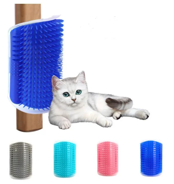 Pet Hair Grooming Tool Cat Self Groomer Wall Corner Massage Comb Brush