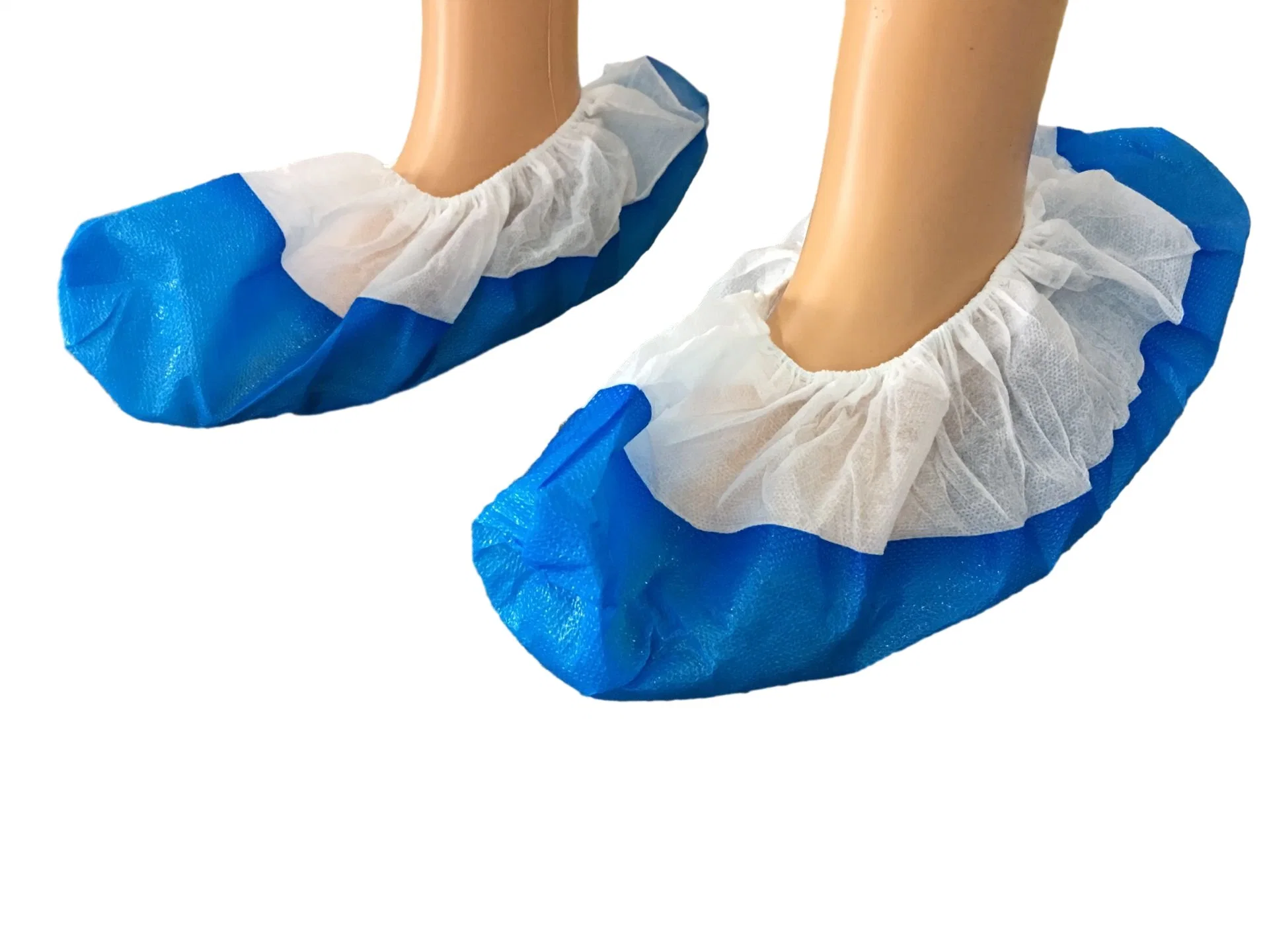 Disposable Blue PP+CPE Shoe Cover