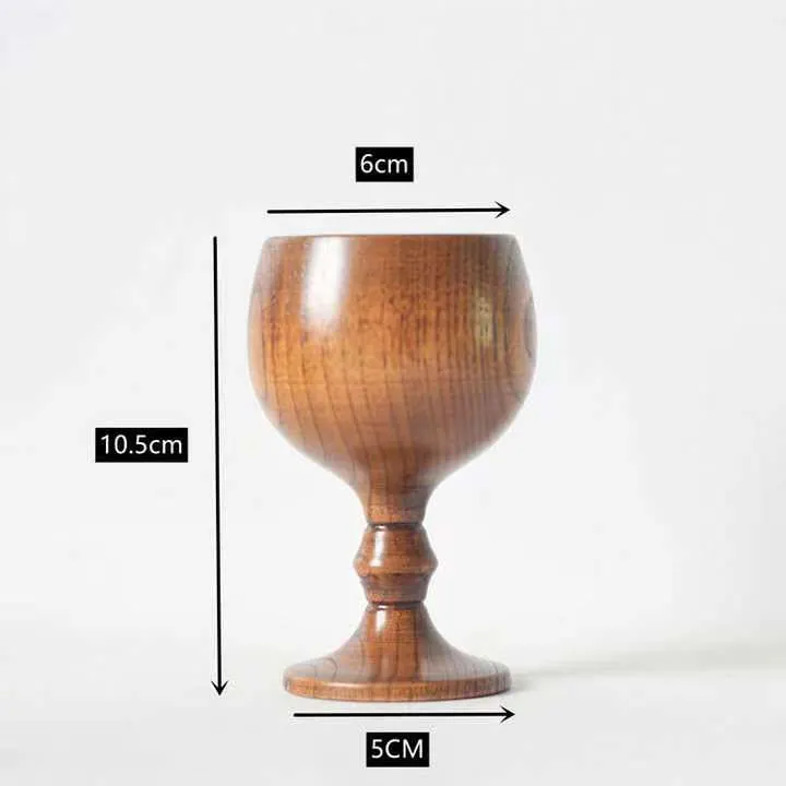 Japanese Style Wooden Goblet Creative Red Wine Wooden Cup Solid Wood Cup