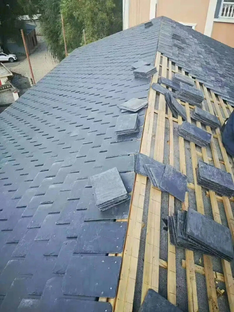 Cheap Chinese Natural Stone Black Roofing Slate Tiles