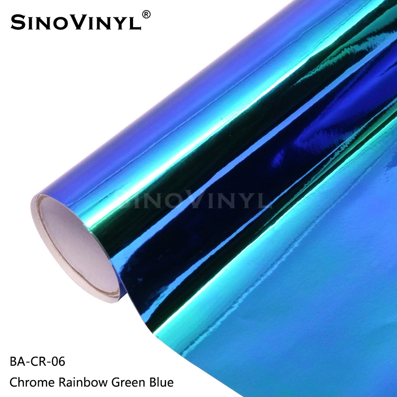 SINOVINYL إعلان ملصق المواد الشعار رسائل لون قوس قزح فيلم كروم لفائف فينيل ذاتية اللصق لرسومات مركبة ذاتية التصميم