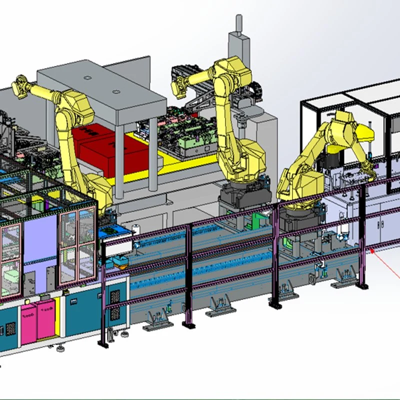 La producción manufacturera inteligente de la Asamblea Delta Scrara Industrial 4.0 de la línea de la precisión del robot