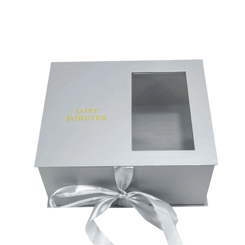 High End Flower Paper Gift Box Material with Ribbon Custom