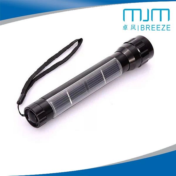 Solar Power 7 LED Flashlight Aluminum Ni-MH Rechargeable Battery