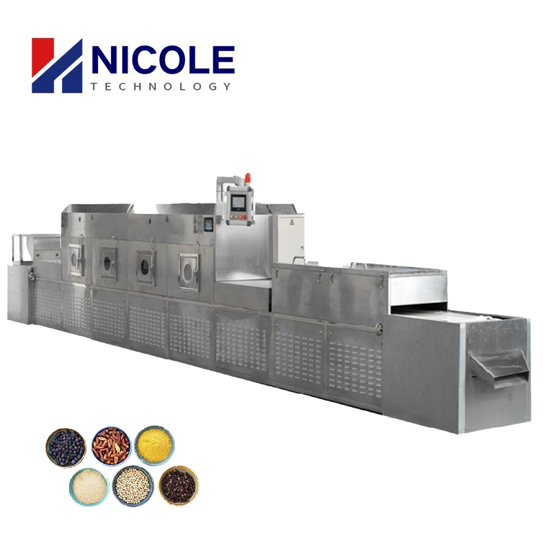 Industrial Tunnel PLC Microwave Drying Sterilization Oven Equipment