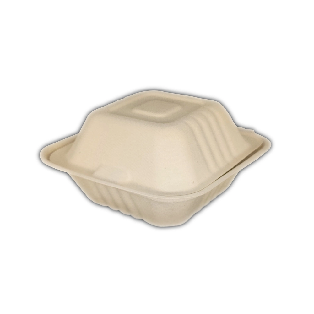 Customized Eco-Friendly Biodegradable Sugarcane Bagasse Microwave Paper Bento Takeaway Take out Compostable Disposable Food Container