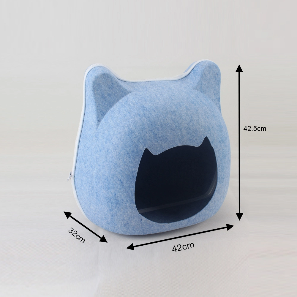 Wholesale/Supplier Pet Nest Grey Color Comfortable Plush Indoor Cat Bed House Dog Bringing a Stray Cat Indoors with Other Cats