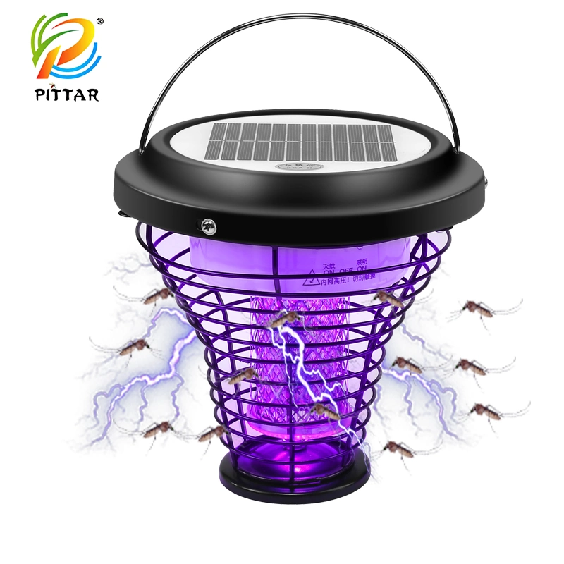 Promoción trampa USB eléctrico Solar LED batería Mosquito Killer lámpara Operado al aire libre